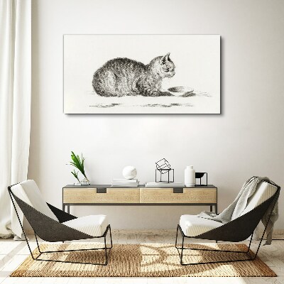 Obraz Canvas Rysunek Zwierzę Kot
