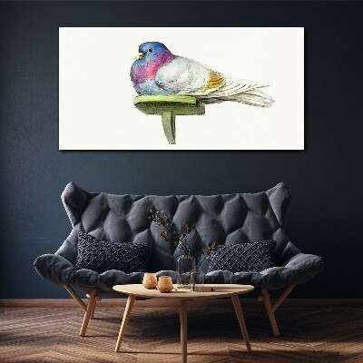 Obraz Canvas Kolorowa gołąb w pastelowych odcieniach