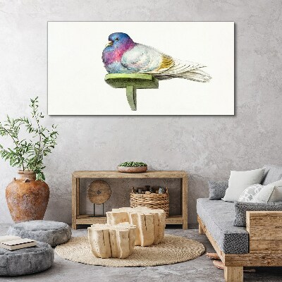 Obraz Canvas Kolorowa gołąb w pastelowych odcieniach