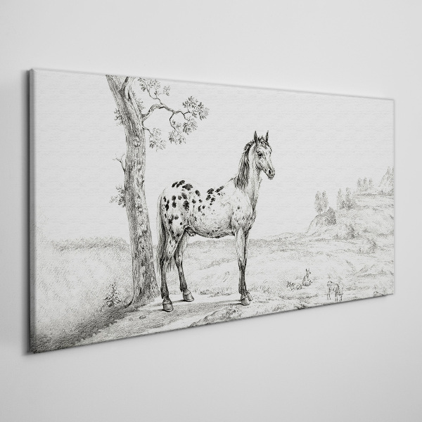Obraz Canvas Konie w krajobrazie