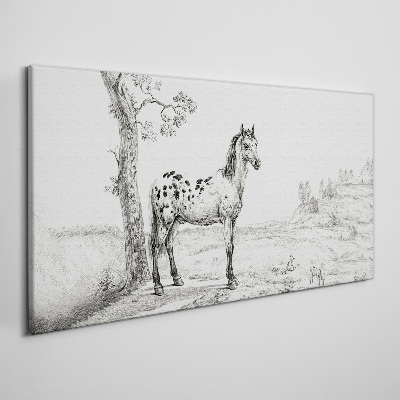 Obraz Canvas Rysunek Zwierzęta Koń