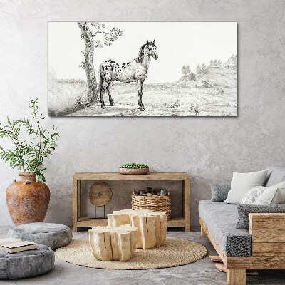 Obraz Canvas Konie w krajobrazie