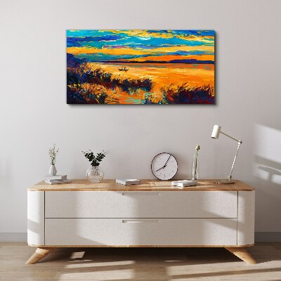 Obraz Canvas Złote refleksy nad wodą