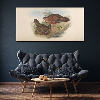 Obraz Canvas Dwa ptaki na gałęzi