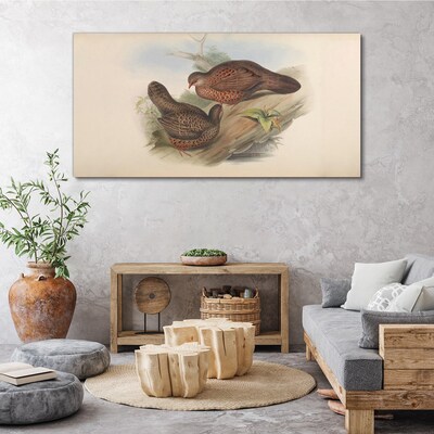 Obraz Canvas Dwa ptaki na gałęzi
