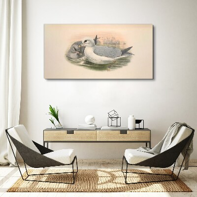 Obraz Canvas Morskie ptaki w spokojnej wodzie