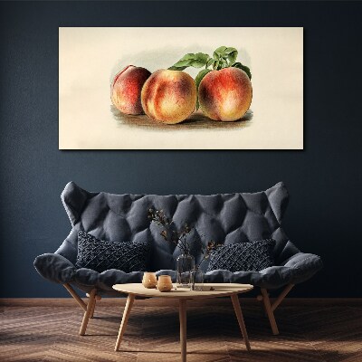 Obraz Canvas owoce brzoskwinia liście