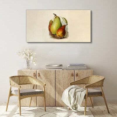 Obraz na Płótnie owoce gruszki liście