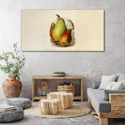 Obraz na Płótnie owoce gruszki liście