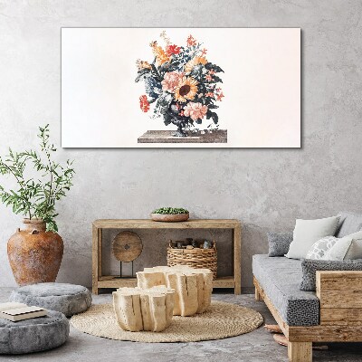 Obraz Canvas Kwiatowy bukiet w wazonie