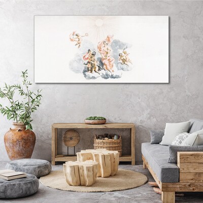Obraz Canvas Rysunek aniołów wśród chmur