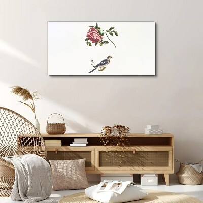Obraz Canvas Zwierzę Ptak Oddział Kwiat