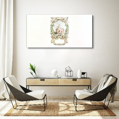 Obraz Canvas Romantyczna scena w ozdobnej ramie