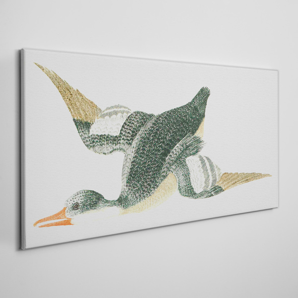 Obraz Canvas Latający ptak w pastelowych barwach