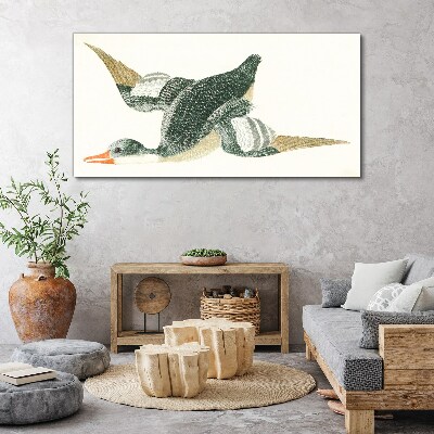 Obraz Canvas Latający ptak w pastelowych barwach