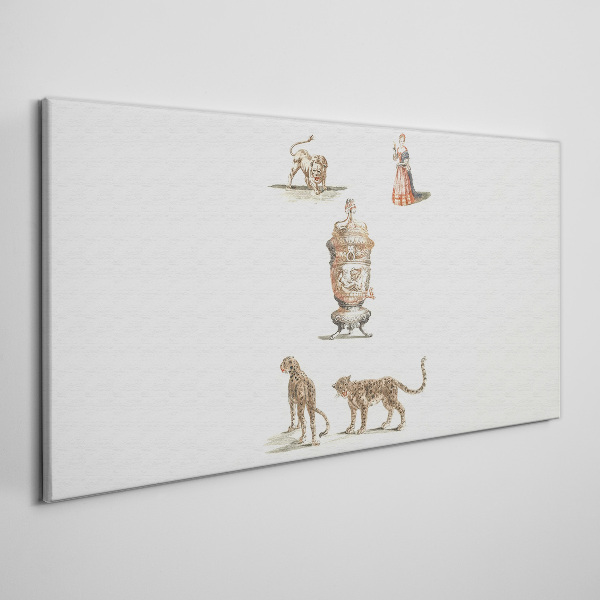 Obraz na Płótnie Rysunek starożytne zwierzęta