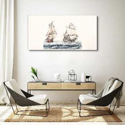 Obraz Canvas morze fale statki
