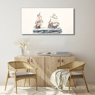Obraz Canvas morze fale statki
