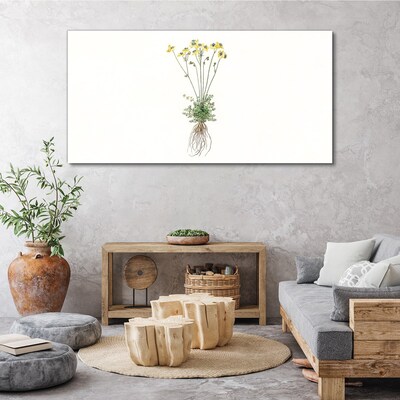 Obraz Canvas Złote Kwiaty z Korzeniami