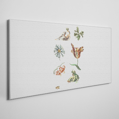 Obraz Canvas Kwiatowe inspiracje w delikatnej kolorystyce