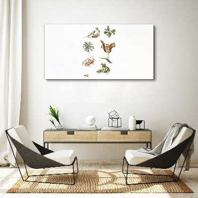 Obraz Canvas Kwiatowe inspiracje w delikatnej kolorystyce