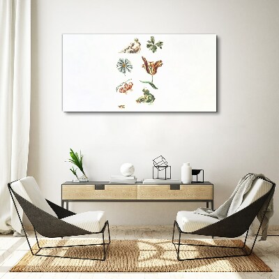 Obraz Canvas kwiaty człowiek smok