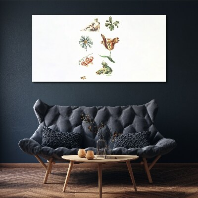 Obraz Canvas Kwiatowe inspiracje w delikatnej kolorystyce