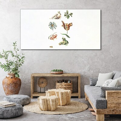 Obraz Canvas Kwiatowe inspiracje w delikatnej kolorystyce