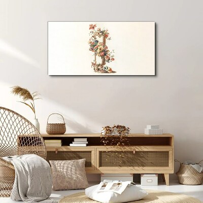 Obraz Canvas Kwiatowy wazon z motywem natury