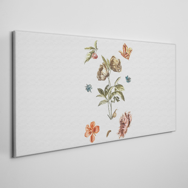 Obraz Canvas Kwiatowe motywy w pastelowych odcieniach