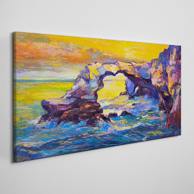 Obraz Canvas Zachód słońca nad morską bramą