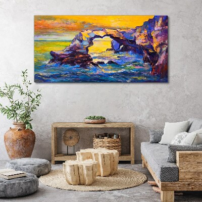 Obraz Canvas Zachód słońca nad morską bramą