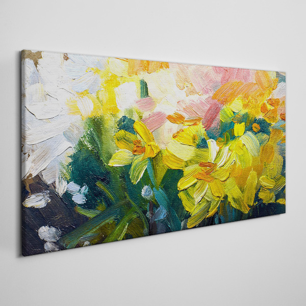 Obraz Canvas Wiosenne kwiaty w intensywnych kolorach