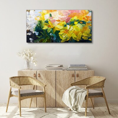Obraz Canvas Wiosenne kwiaty w intensywnych kolorach