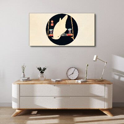 Obraz Canvas Rybia Harmonia w Księżycowej Nocy