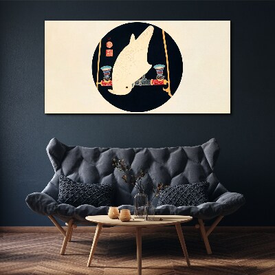 Obraz Canvas Rybia Harmonia w Księżycowej Nocy
