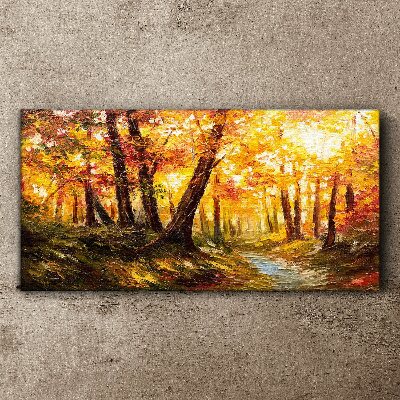 Obraz Canvas las Jesień Liście Natura