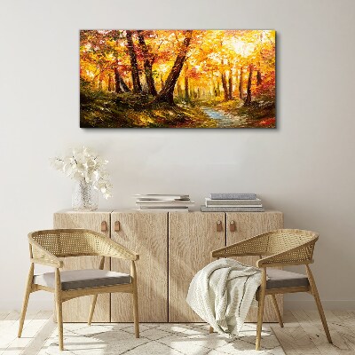 Obraz Canvas las Jesień Liście Natura