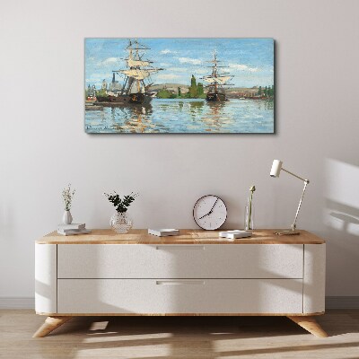 Obraz na Płótnie Statki Jazda Sekwana Monet