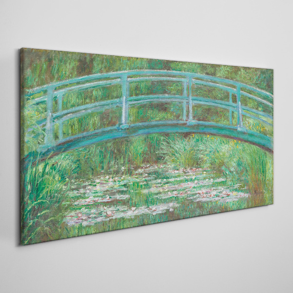 Obraz Canvas Mostek nad stawem