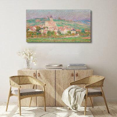 Obraz na Płótnie Vetheuil Zachód Słońca Monet
