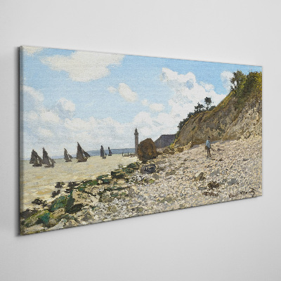 Obraz Canvas Łodzie Przy Plaży Monet