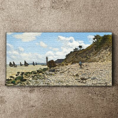 Obraz Canvas Spokojne wybrzeże z latarnią morską