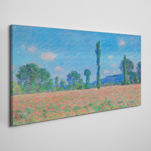 Obraz Canvas Kwiatowe pole pod niebieskim niebem