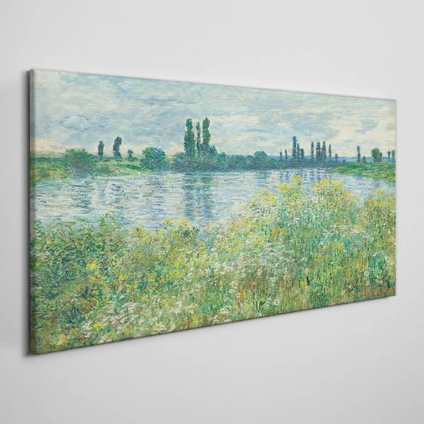 Obraz Canvas Widok na rzekę w zieleni