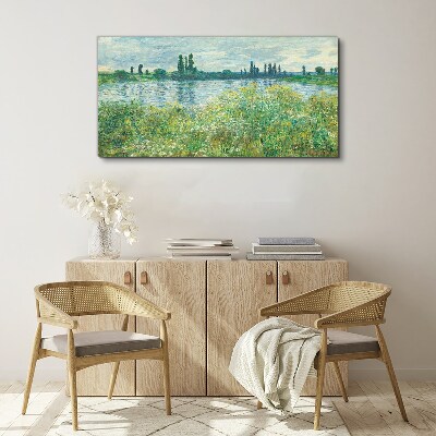 Obraz Canvas Widok na rzekę w zieleni