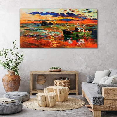Obraz Canvas Zachód słońca nad morzem