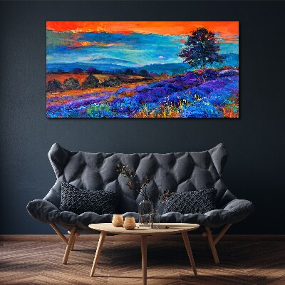 Obraz Canvas Kolorowy krajobraz w zachodzie słońca