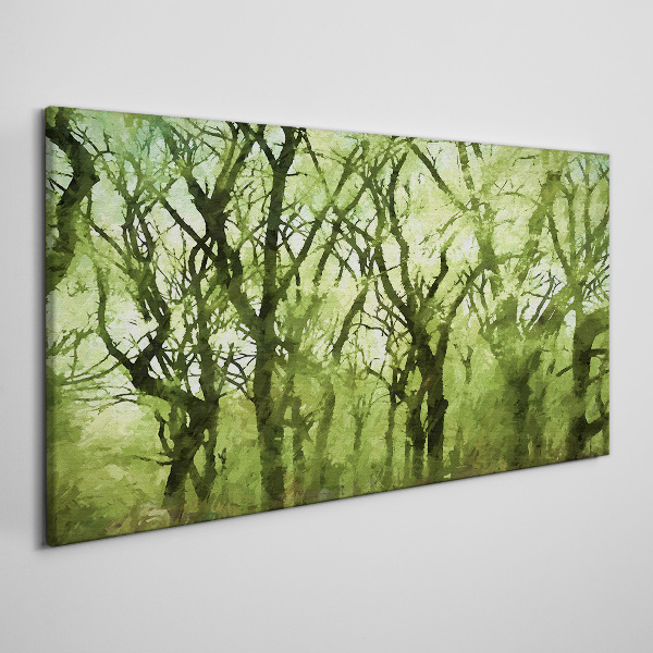 Obraz Canvas Zielone lasy w mglistym świetle
