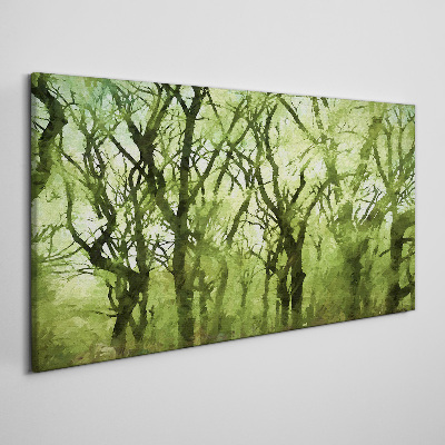 Obraz Canvas Zielone lasy w mglistym świetle